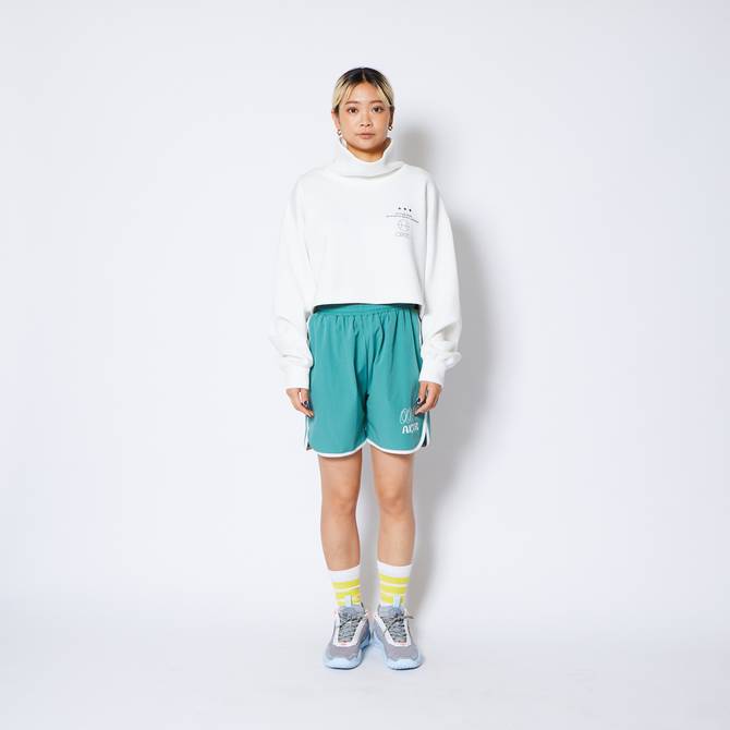 T.japan sweat cropped tops 新品 ETERNE Crop Half-Zip Sweatshirt