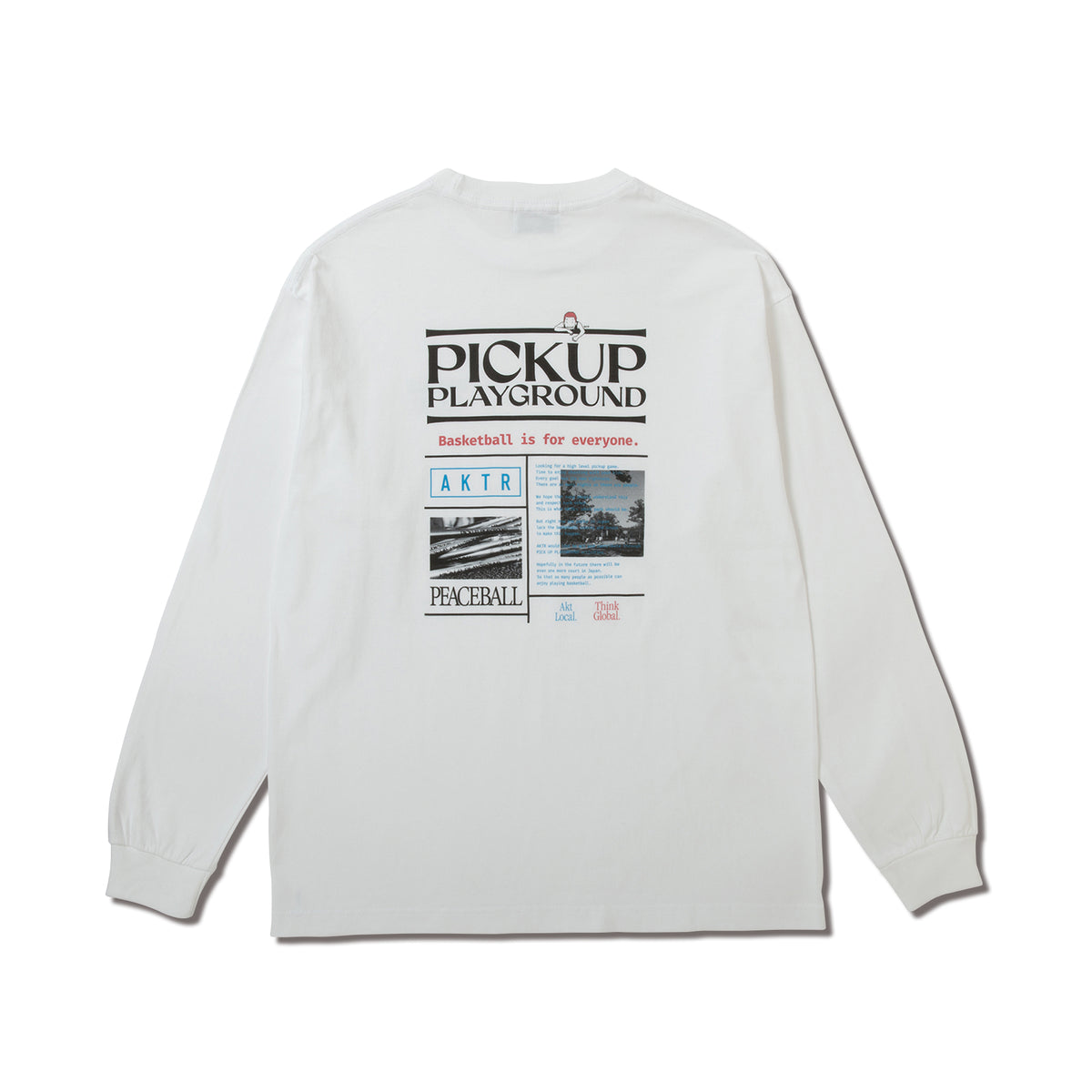 AKTR PICKUP PLAYGROUND 長袖　M スラムダンクコラボ AKTR PUP PLAYGROUND LS C TEE WH – AKTR OFFICIAL
