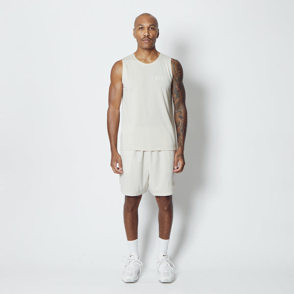 C.Y.C. SLEEVELESS T/C TEE ECRU