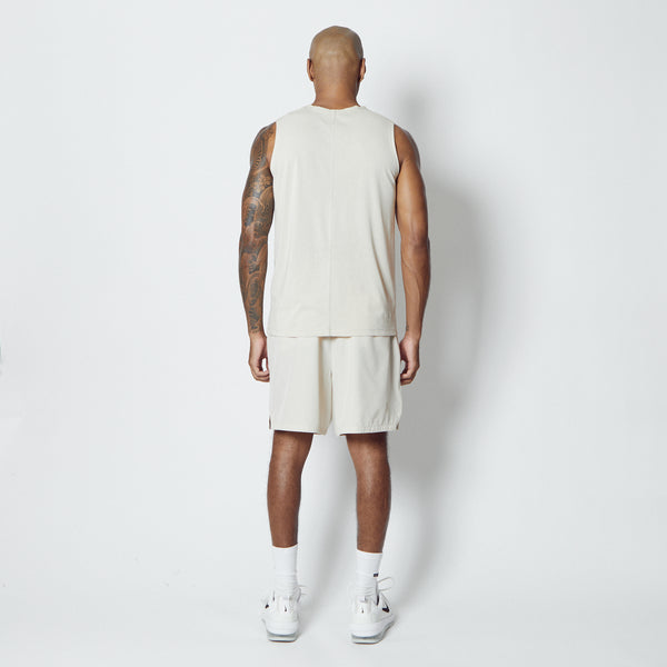 C.Y.C. SLEEVELESS T/C TEE ECRU