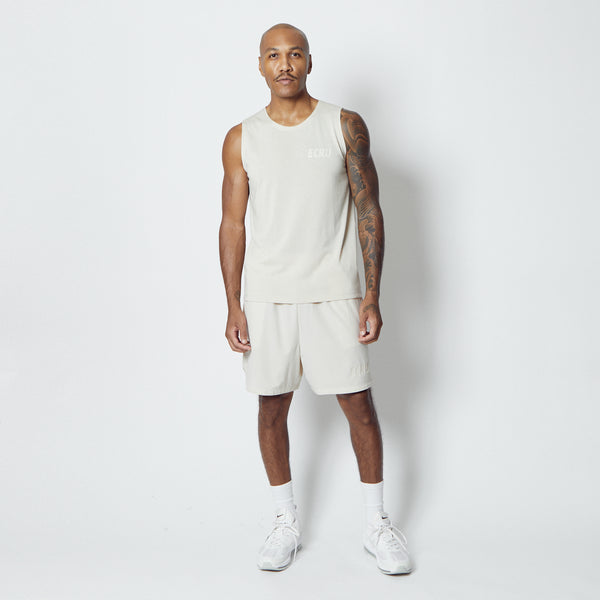 C.Y.C. SLEEVELESS T/C TEE ECRU