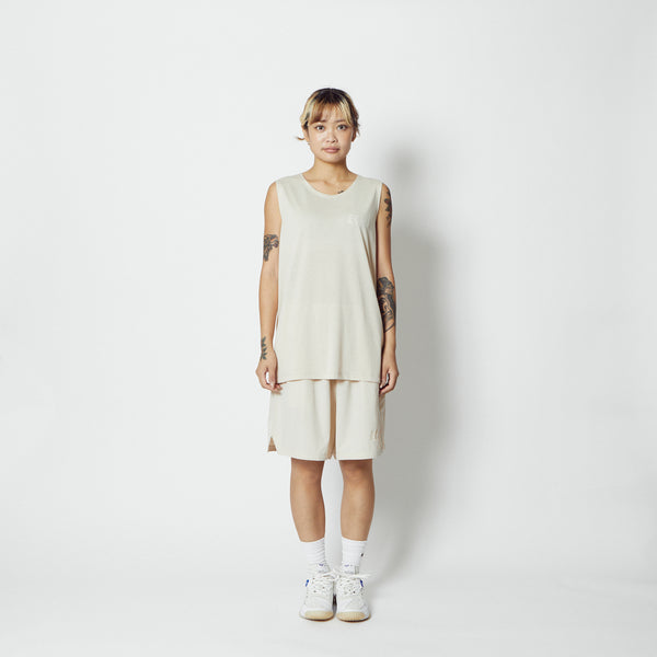 C.Y.C. SLEEVELESS T/C TEE ECRU