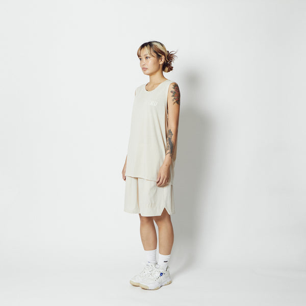 C.Y.C. SLEEVELESS T/C TEE ECRU