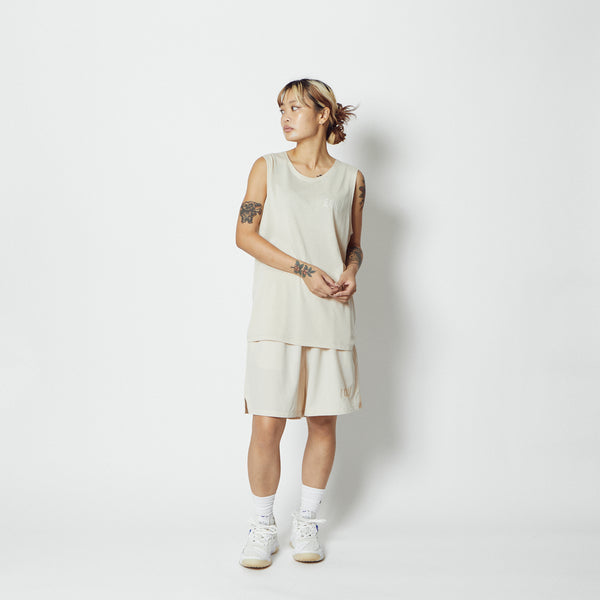 C.Y.C. SLEEVELESS T/C TEE ECRU