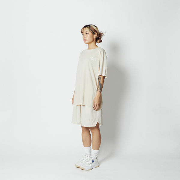 C.Y.C. LOOSE FIT T/C TEE ECRU
