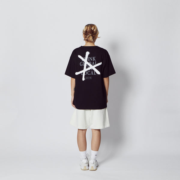 TRI-LINE GRAFFITI POCKET TEE BK