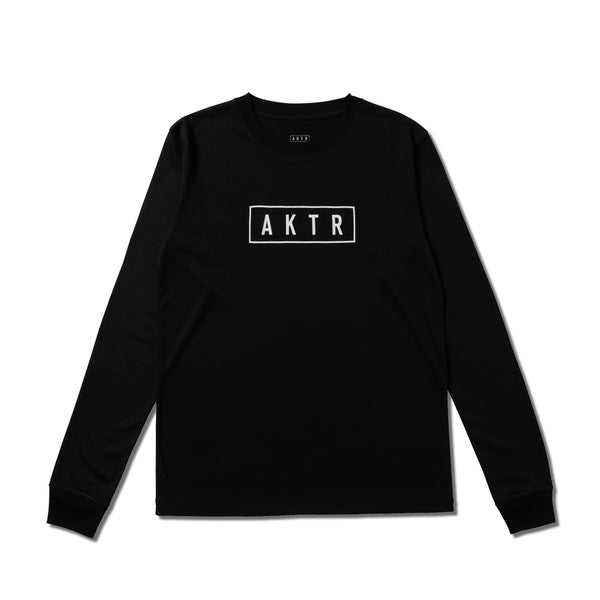 KIDS AKTR LOGO L/S SPORTS TEE BK