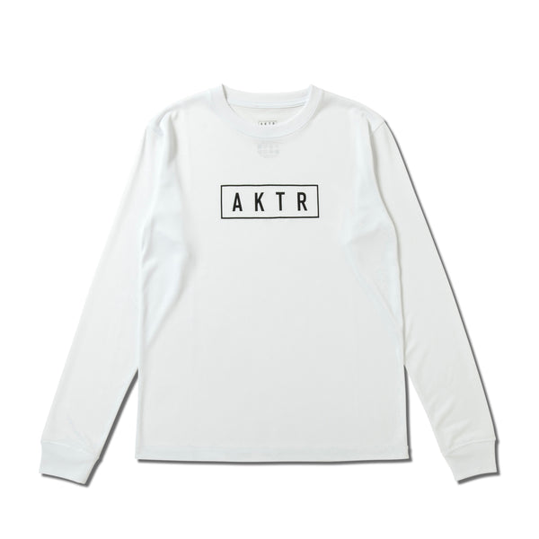 KIDS AKTR LOGO L/S SPORTS TEE WH