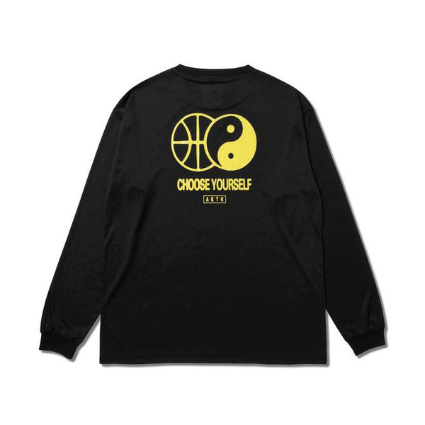 YIN-YANG L/S SPORTS TEE BK