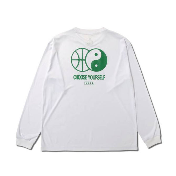 YIN-YANG L/S SPORTS TEE WH