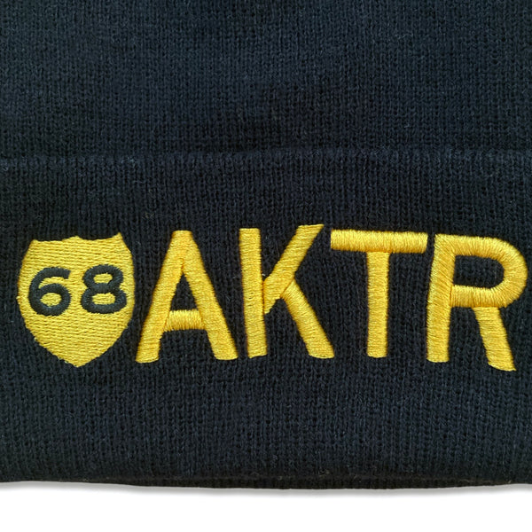 68xAKTR LOGO KNIT CAP BK