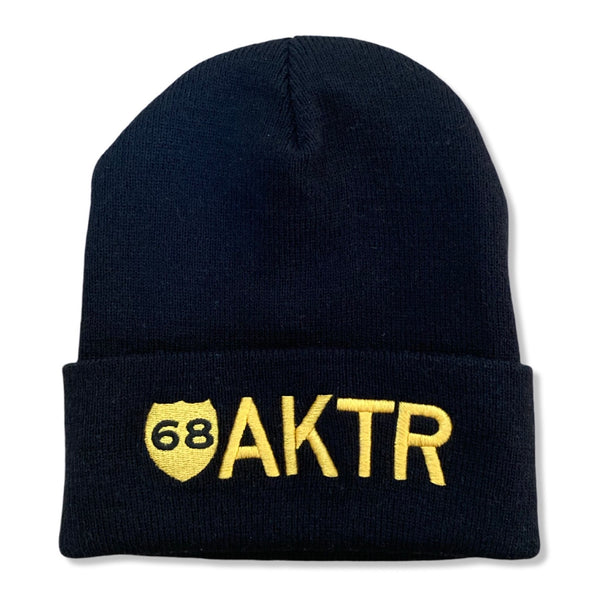 68xAKTR LOGO KNIT CAP BK