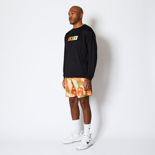 FADE BOX LOGO L/S SPORTS TEE BK