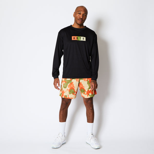 FADE BOX LOGO L/S SPORTS TEE BK