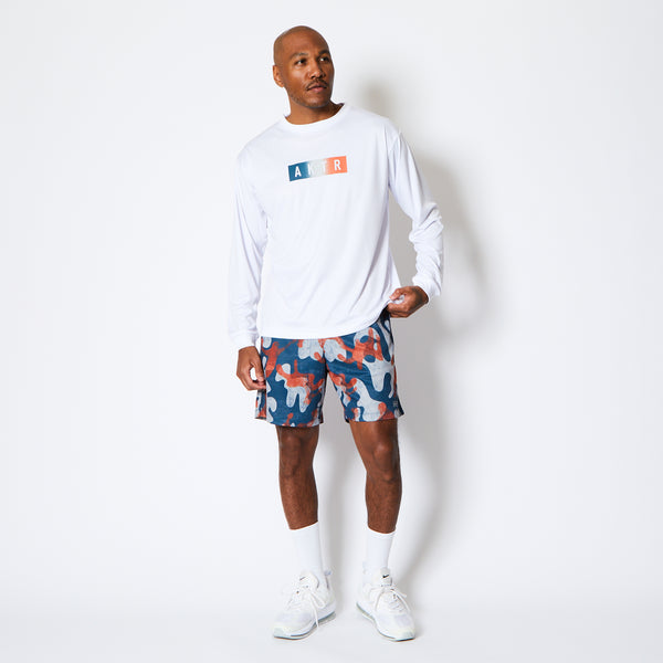 FADE BOX LOGO L/S SPORTS TEE WH