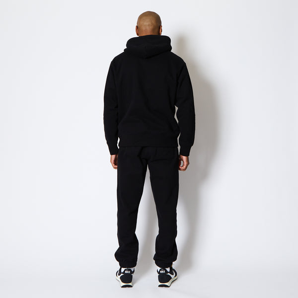 COLLEGE LOGO SWEAT ZIP HOODIE BK