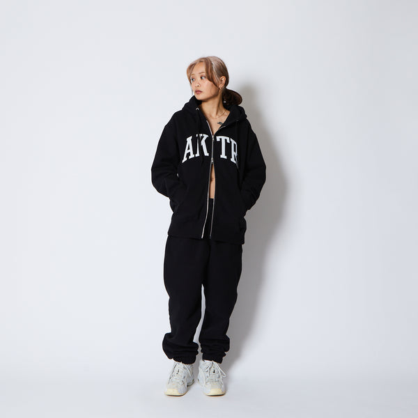 COLLEGE LOGO SWEAT ZIP HOODIE BK – AKTR OFFICIAL
