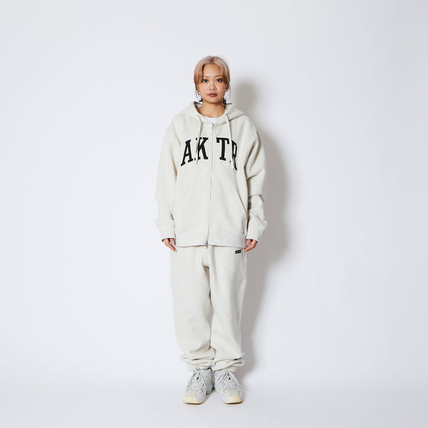 COLLEGE LOGO SWEAT ZIP HOODIE OM