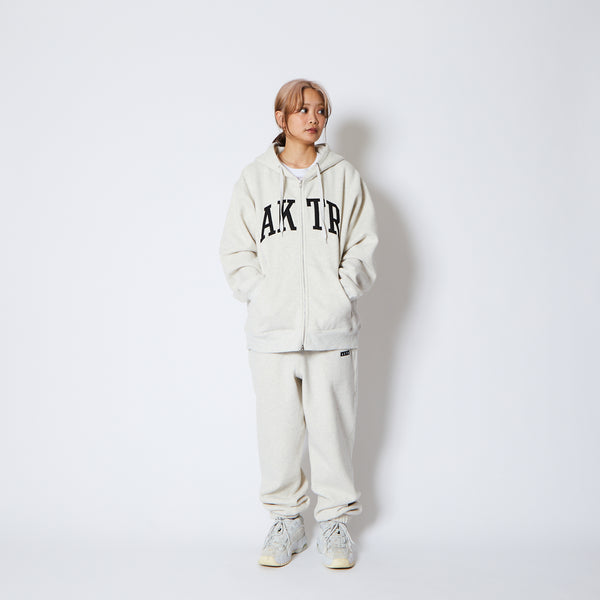 COLLEGE LOGO SWEAT ZIP HOODIE OM