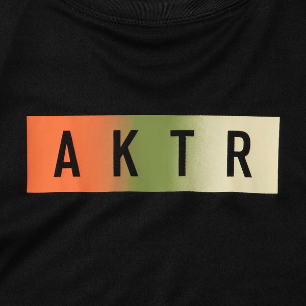 KIDS FADE BOX LOGO L/S SPORTS TEE BK