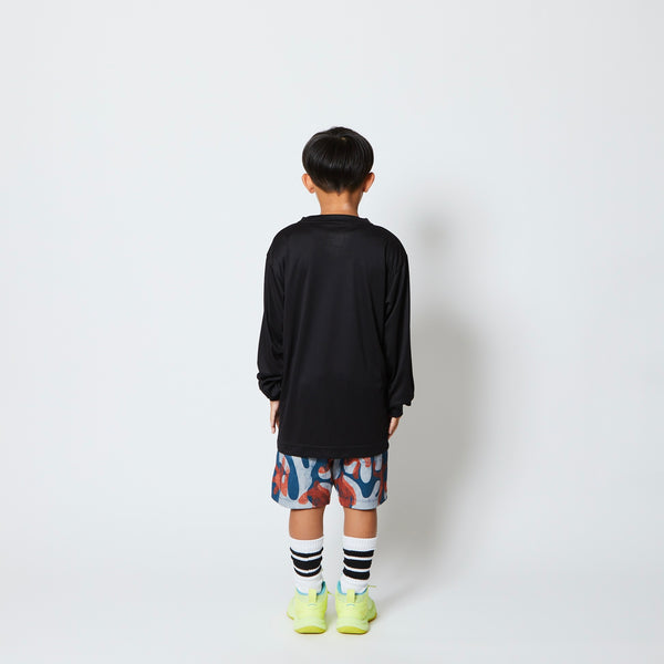 KIDS FADE BOX LOGO L/S SPORTS TEE BK