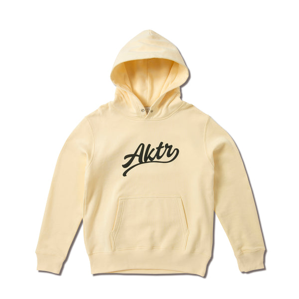 KIDS SCRIPT LOGO SWEAT HOODIE ECRU