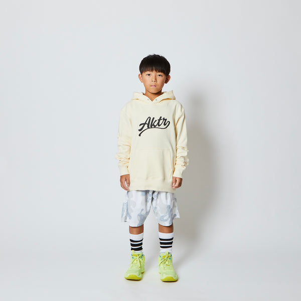 KIDS SCRIPT LOGO SWEAT HOODIE ECRU