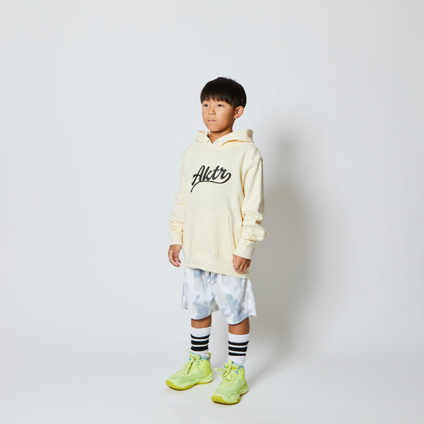 KIDS SCRIPT LOGO SWEAT HOODIE ECRU