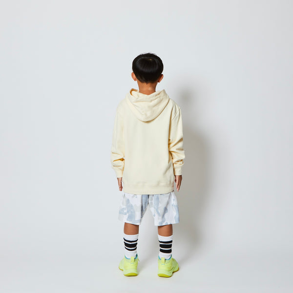 KIDS SCRIPT LOGO SWEAT HOODIE ECRU