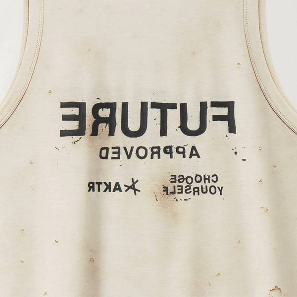 F.A. FAKE SP SLEEVELESS TEE ECRU