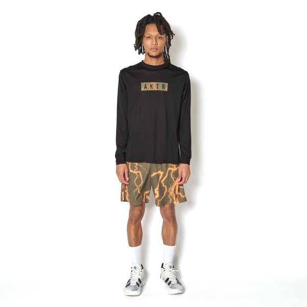 THUNDERBOLT BOX LOGO SP L/S TEE BK