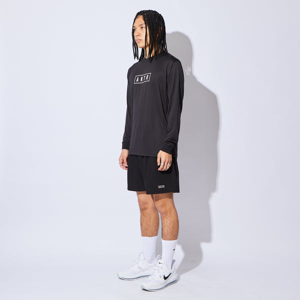 BASIC AKTR LOGO L/S SPORTS TEE BK