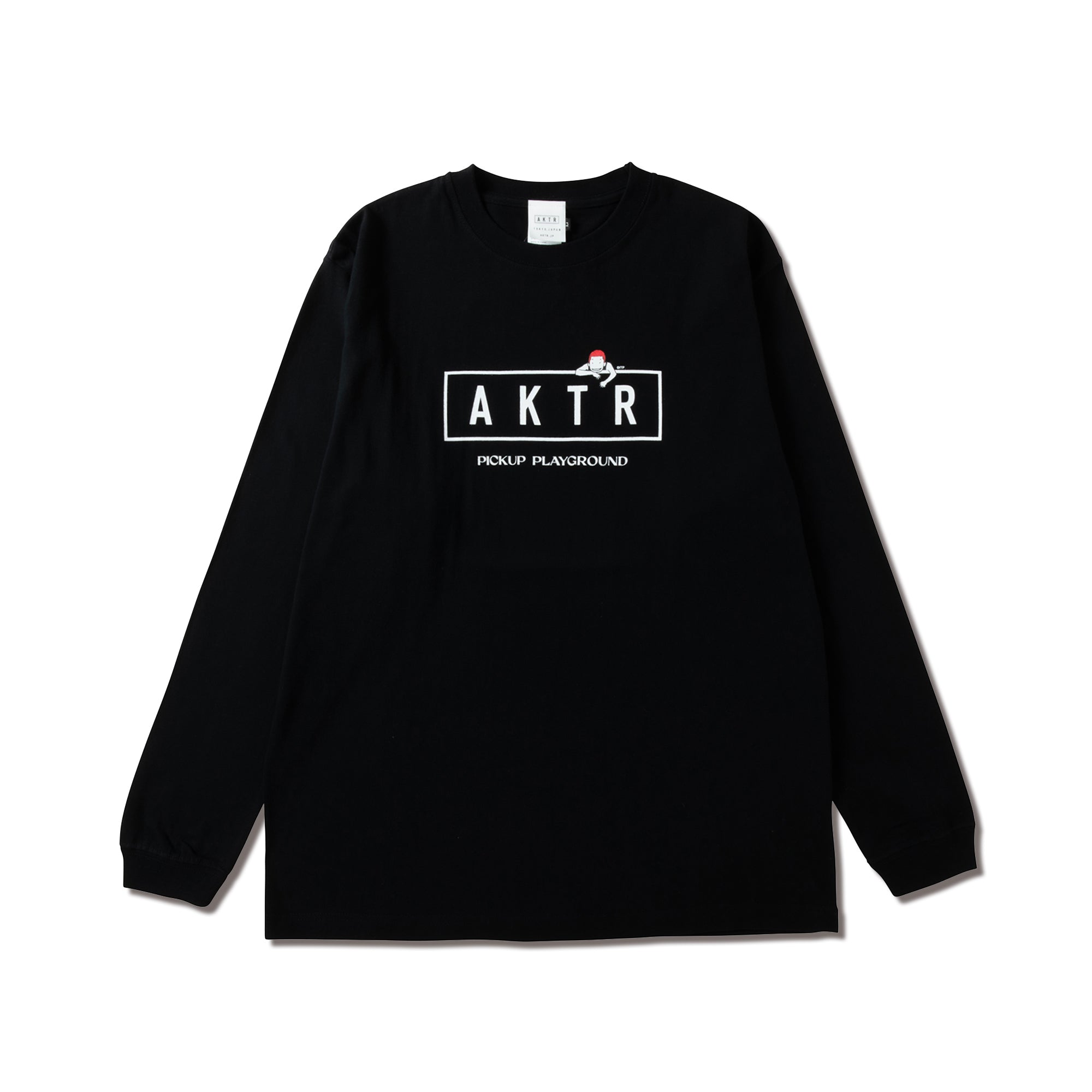 AKTR PUP LOGO L/S COTTON TEE BK